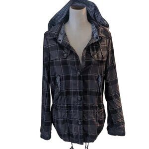 We The Free plaid wind breaker